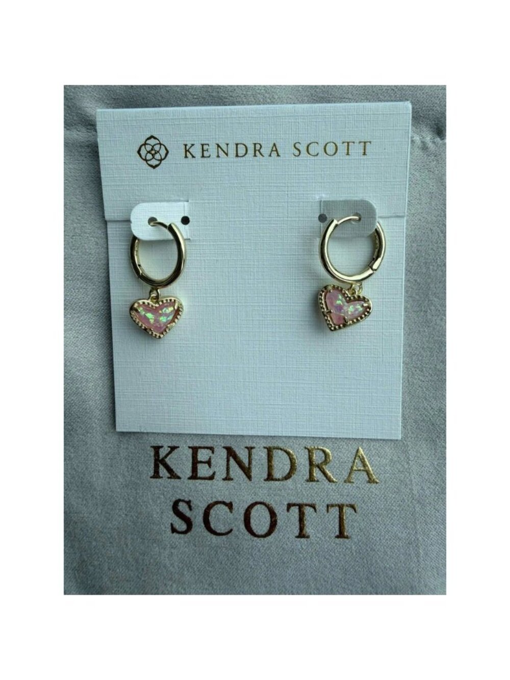 Kendra Scot pink heart earrings